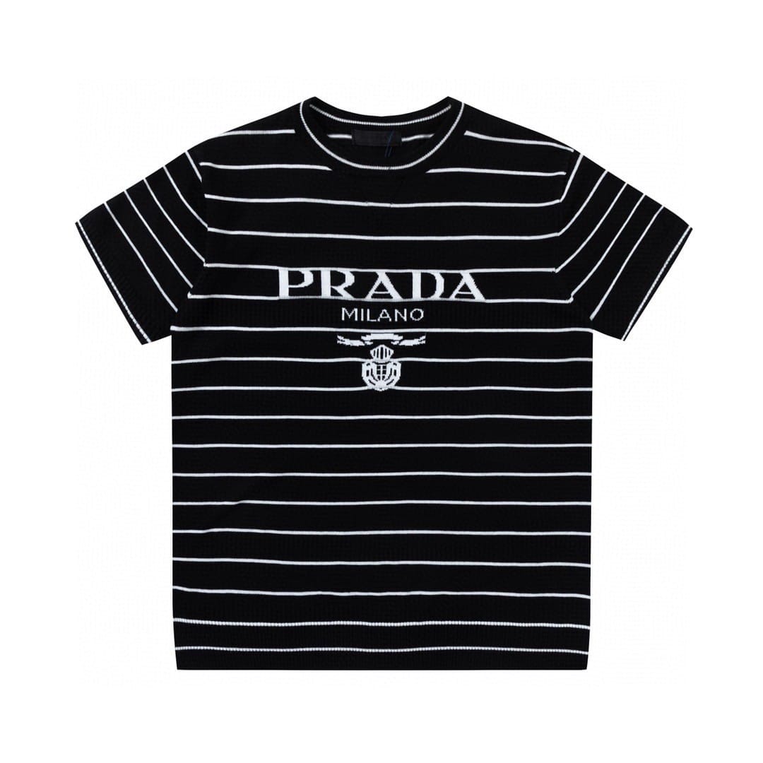 Prada Superfine wool Strip TShirt