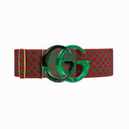 Gucci Elastic belt with Double G buckle