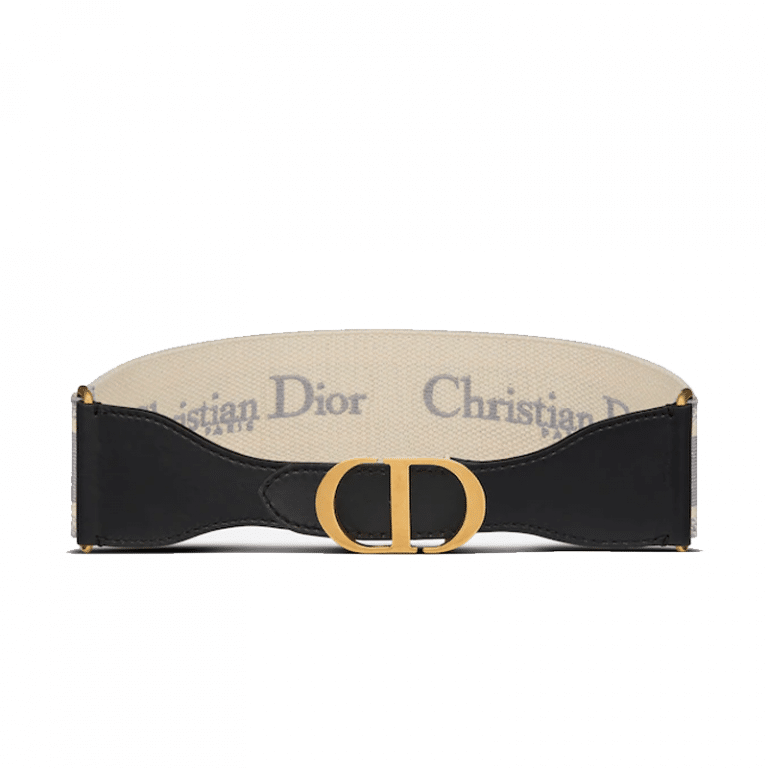 Christian Dior Belt Gray and Beige