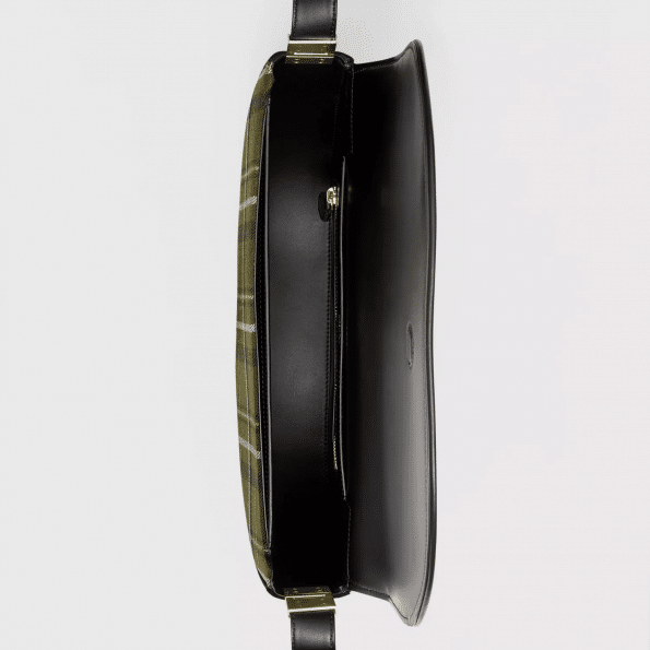 Burberry Medium Tartan Wool and Leather Olympia Bag