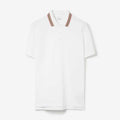 Icon Stripe Collar Cotton Polo Shirt White
