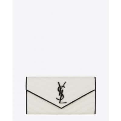 SAINT LAURENT LARGE MONOGRAM FLAP WALLET
