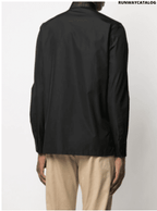 Fendi contrasting-collar long-sleeve shirt