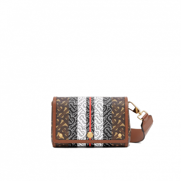 Burberry Small Monogram Stripe E-canvas Crossbody Bag