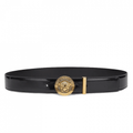 Versace Medusa Leather Belt with Crystals