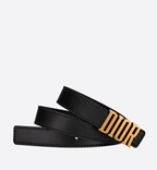 Christian Dior D-Fence Belt Black Smooth Calfskin, 30 MM