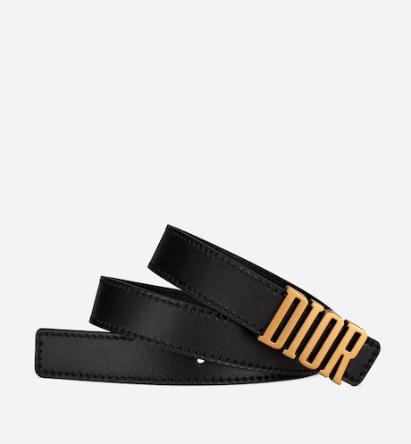 Christian Dior D-Fence Belt Black Smooth Calfskin, 30 MM
