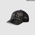 Gucci Print leather baseball hat