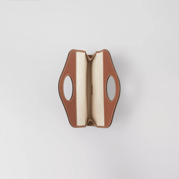 Burberry Mini Topstitched Lambskin Pocket Clutch