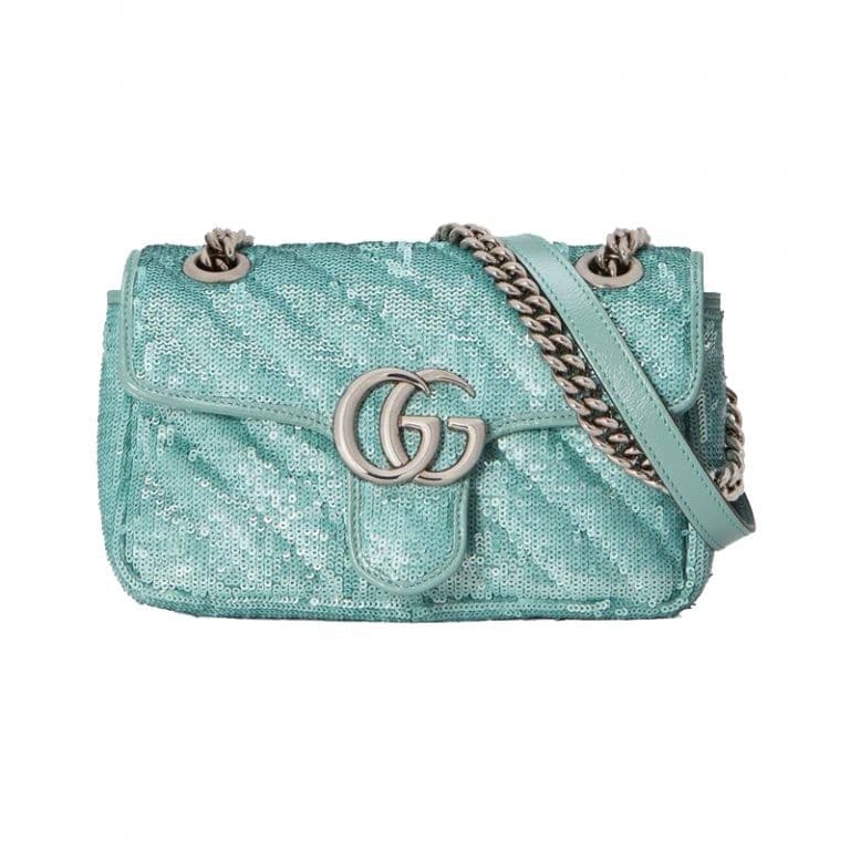 Gucci GG Marmont Mini Sequin Shoulder Bag