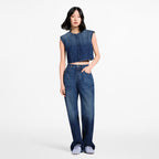 Open Back Denim Top