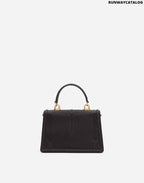 DOLCE&amp;GABBANA SMALL MOIRÉ DEVOTION BAG WITH PEARL EMBROIDERY