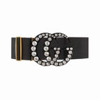 Gucci Elastic belt with crystal Double G buckle