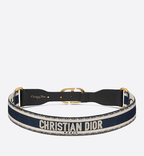 Christian Dior Belt Blue and Cream