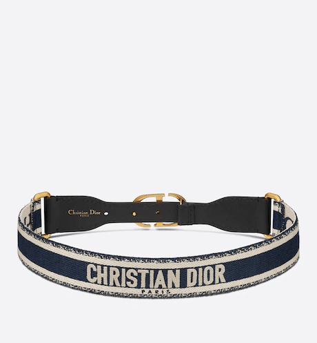 Christian Dior Belt Blue and Cream