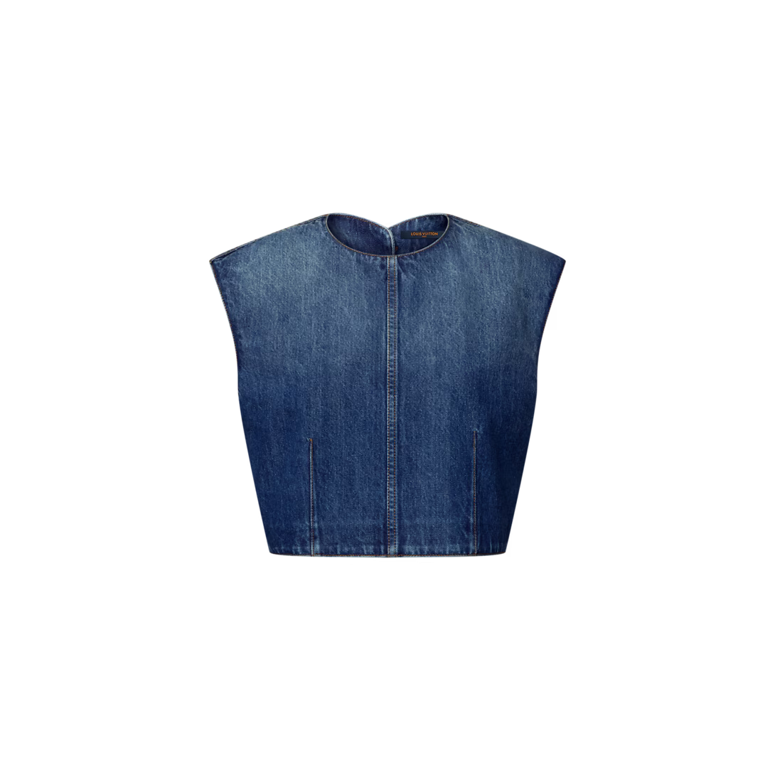 Open Back Denim Top