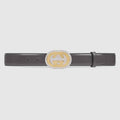 Gucci Leather belt with Interlocking G buckle