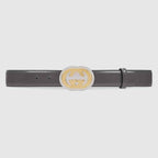 Gucci Leather belt with Interlocking G buckle