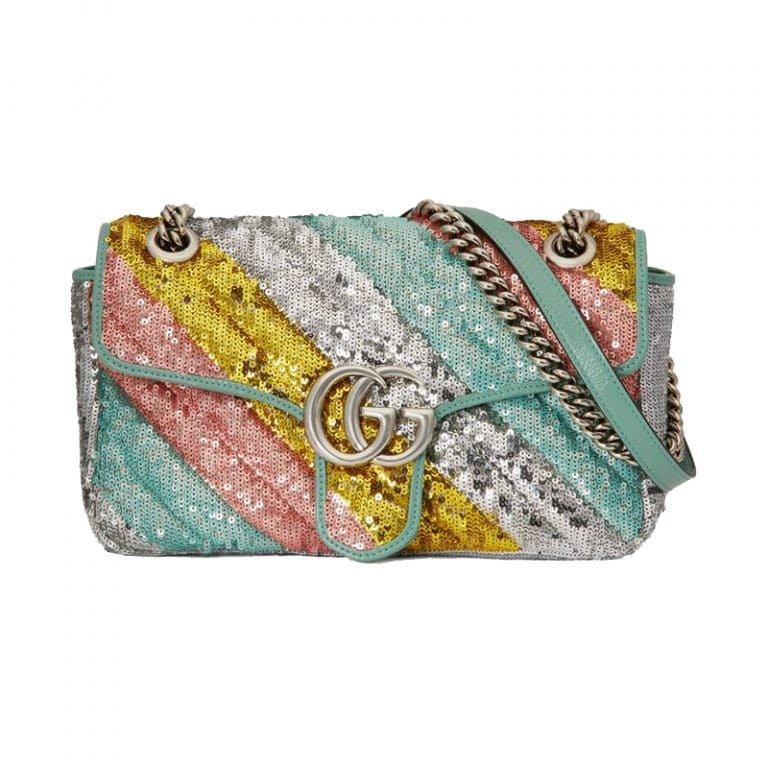 Gucci GG Marmont Small Sequin Shoulder Bag