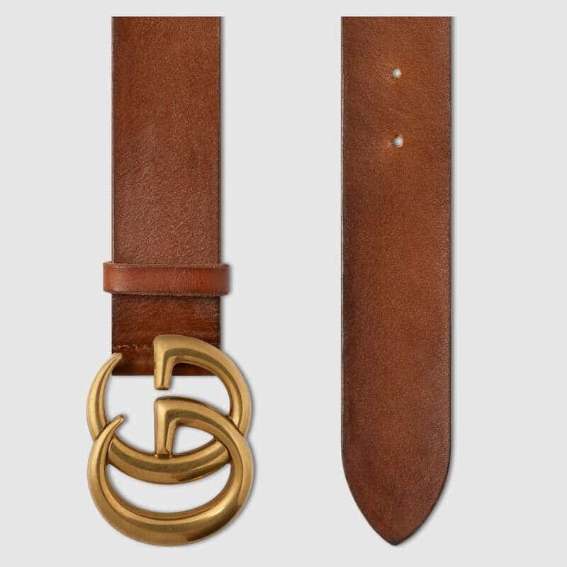 Gucci Leather Belt with Double G Buckle