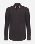 DOLCE &amp; GABBANA MARTINI FIT SHIRT IN COTTON WITH PATCH