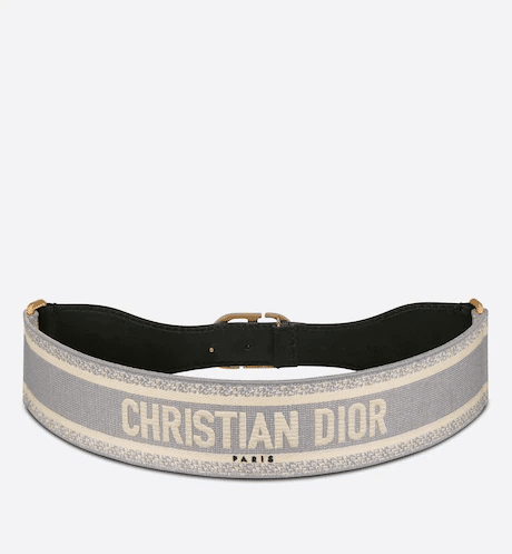 Christian Dior Belt Gray and Beige