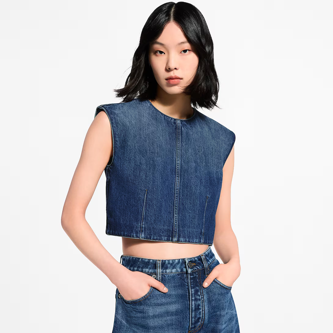 Open Back Denim Top