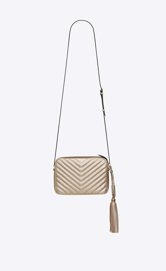 Saint Lauren Lou camera Bag in Matelassé Laminated Leather