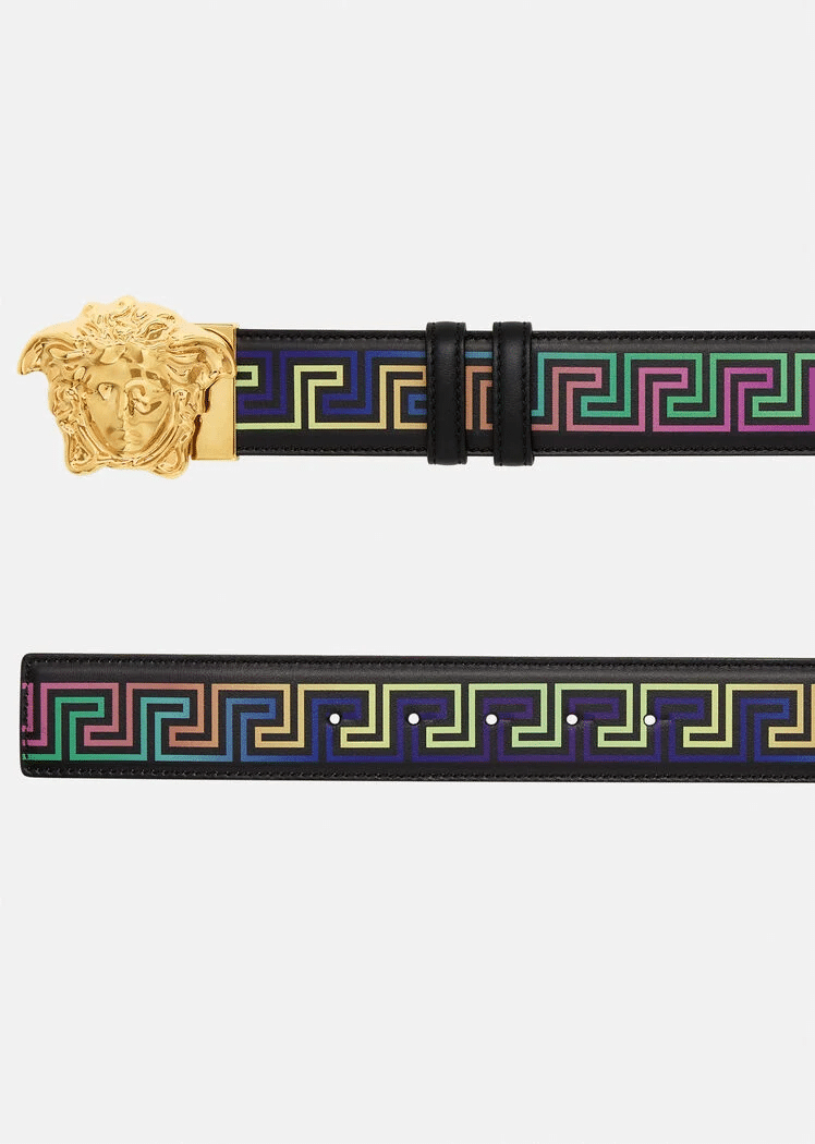 Versace La Medusa Greca Neon Print Belt