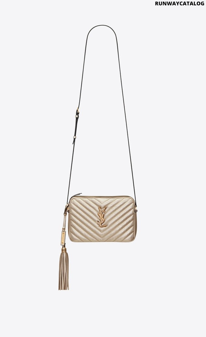 Saint Lauren Lou camera Bag in Matelassé Laminated Leather