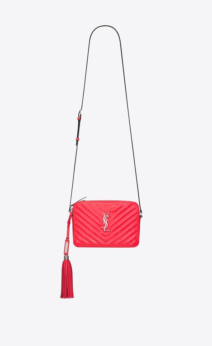 Saint Laurent Lou Camera Bag in Quilted Patent Leather