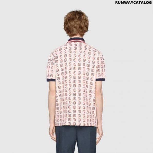 Gucci Oversize polo with Interlocking G print