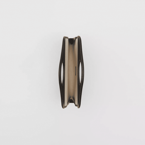 Burberry Mini Topstitched Lambskin Pocket Clutch