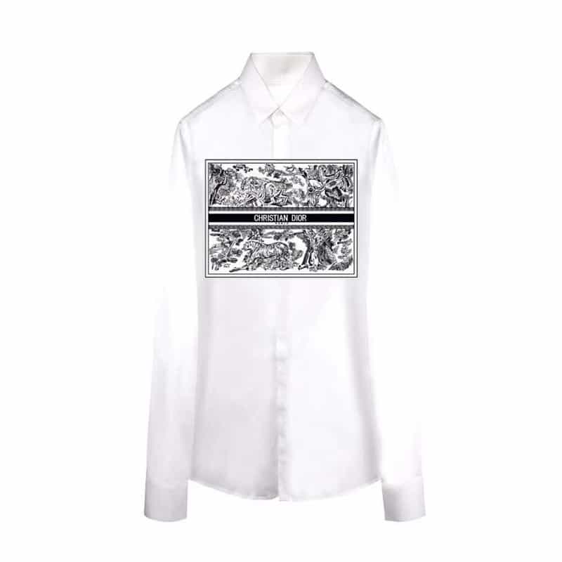 Christian Dior Print logo White Shirt