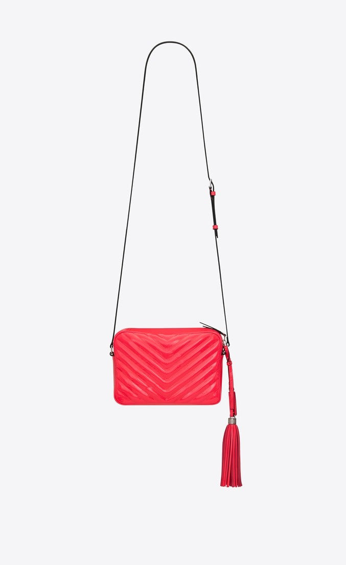 Saint Laurent Lou Camera Bag in Quilted Patent Leather