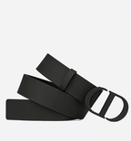 Christian Dior 30 Montaigne Belt Black Ultramatte Calfskin, 35 MM