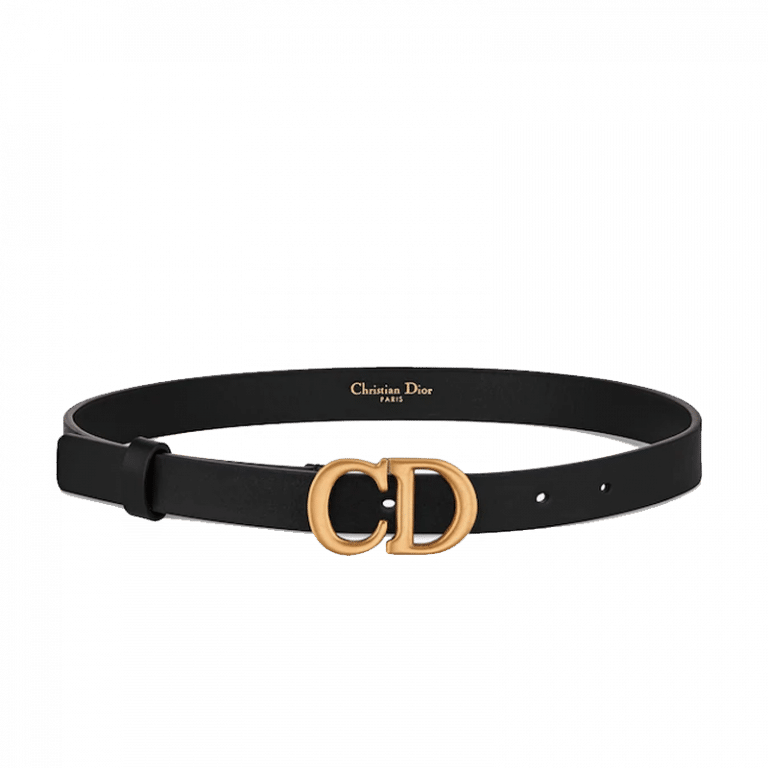 Christian Dior Saddle Belt Black Ultrasmooth Calfskin, 20 MM