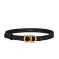 Christian Dior Saddle Belt Black Ultrasmooth Calfskin, 20 MM