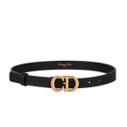 Christian Dior Saddle Belt Black Ultrasmooth Calfskin, 20 MM