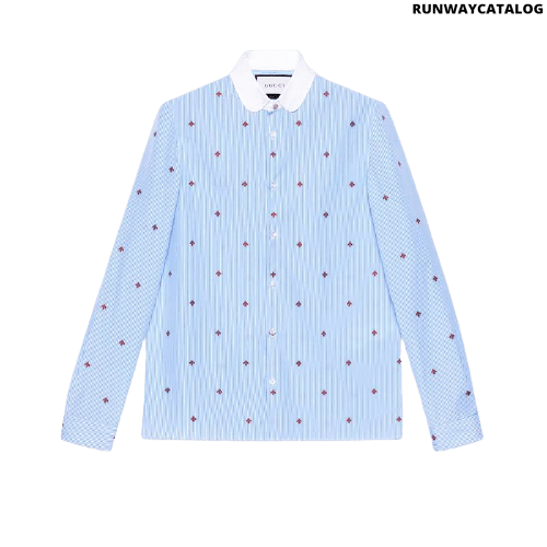 Gucci Bee fil coupé Cambridge shirt