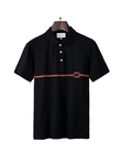Gucci Logo Appliqued Webbing Trimmed Cotton T Shirt