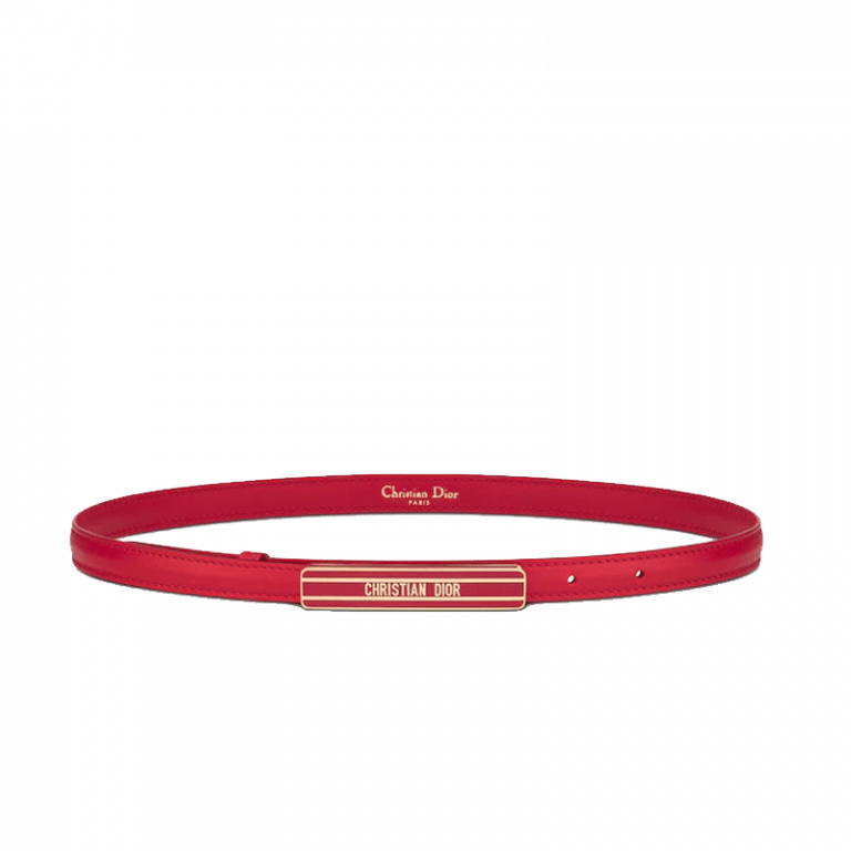 Christian Dior-ID Belt Raspberry Smooth Calfskin