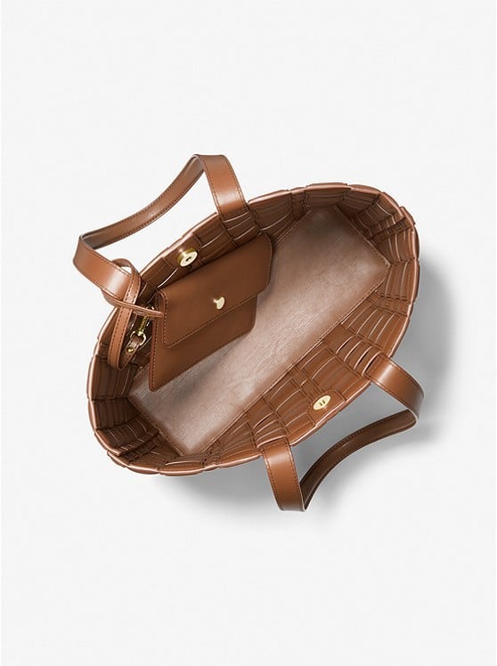 Michael Kors Ivy Medium Woven Tote Bag