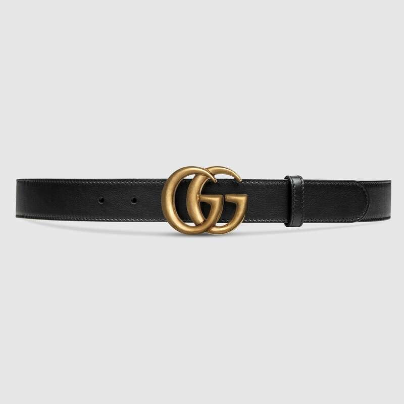 Gucci Leather belt with Double G buckle