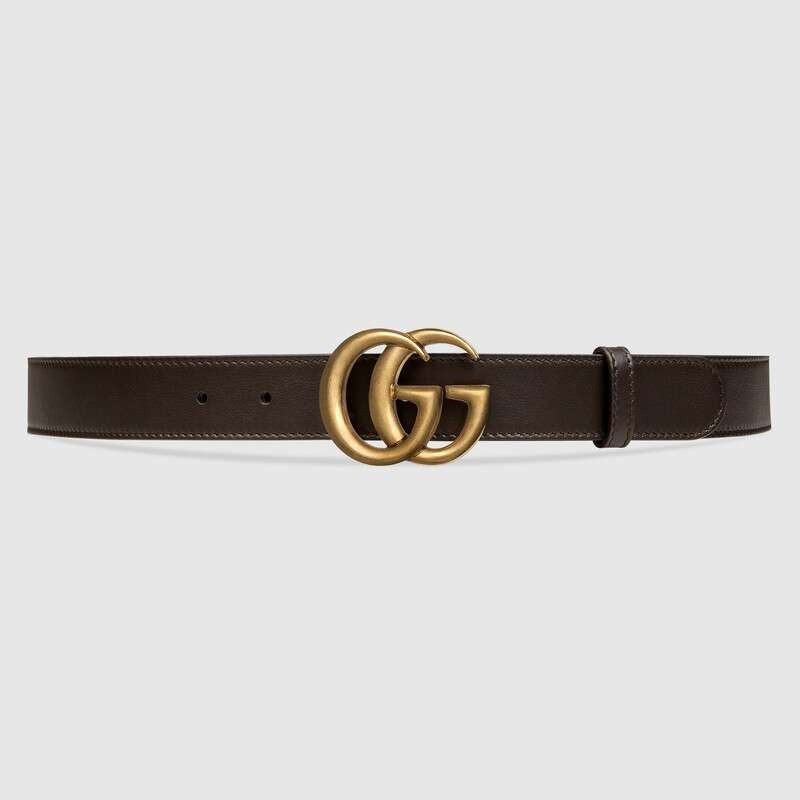 Gucci Leather belt with Double G buckle