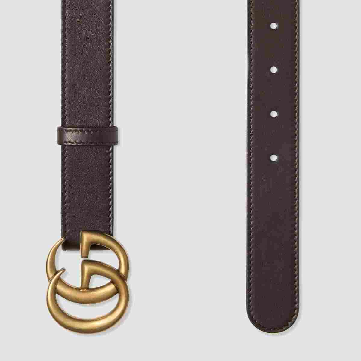 Gucci Leather belt with Double G buckle