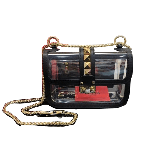 Valentino Rockstud Clear Plastic Studded Bag