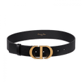 Christian 30 Montaigne Belt Black Smooth Calfskin, 35 MM