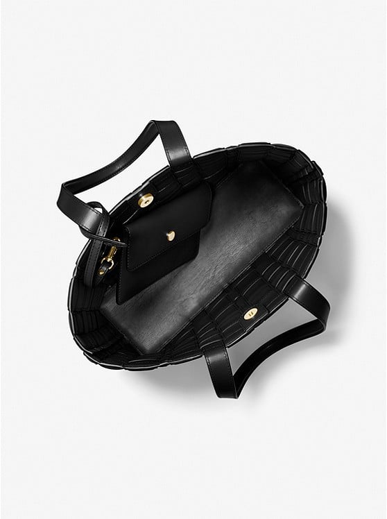 Michael Kors Ivy Medium Woven Tote Bag