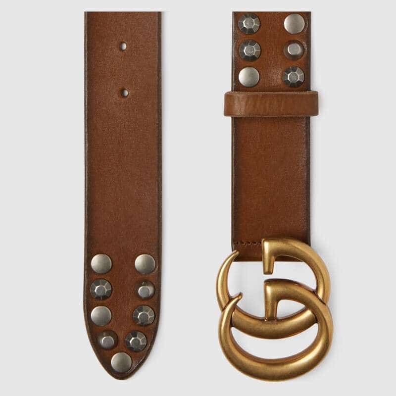 GUCCI Studded belt with Double G buckle